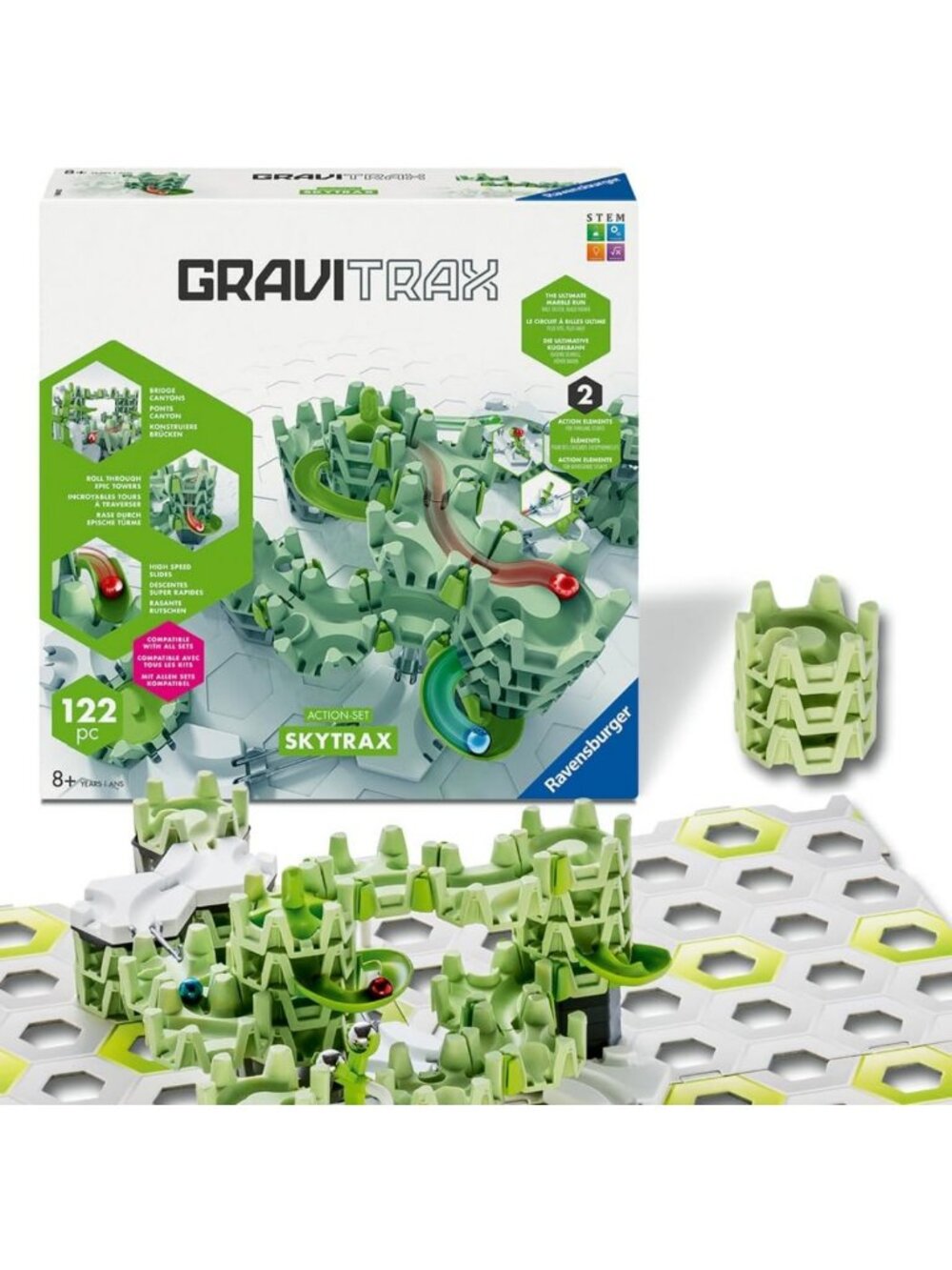 Innovative Marble Run Action Set | Skytrax Construction Toy for Ages 8